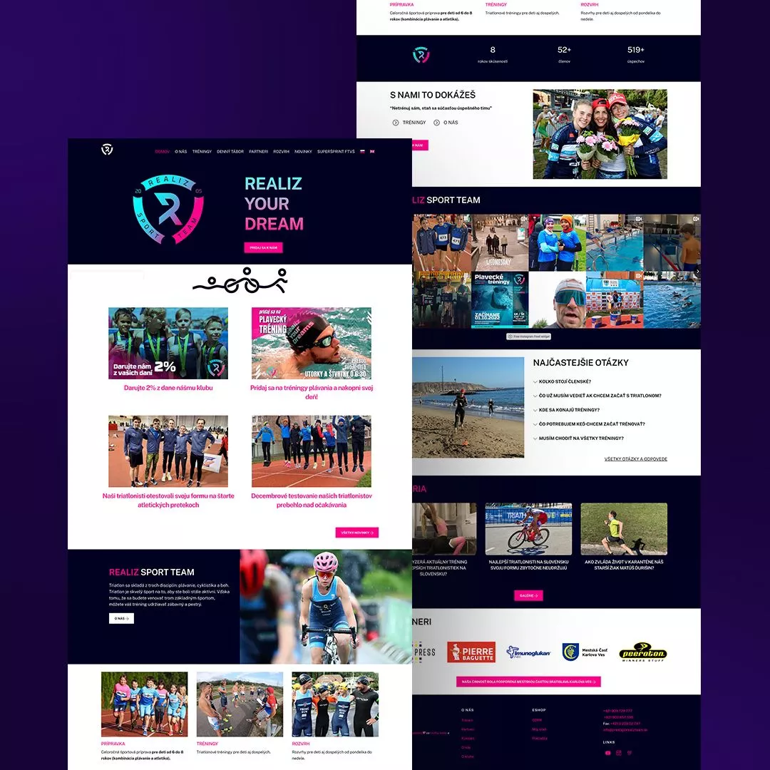 Web for athletes